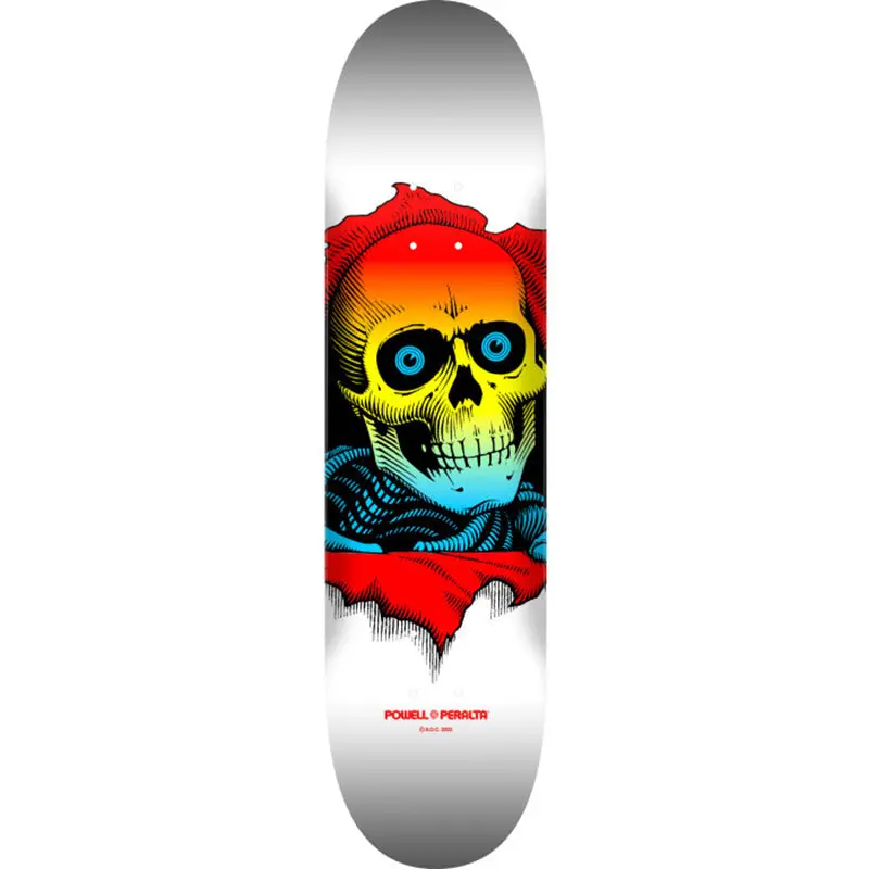 Powell Peralta 8" X 31.45" Ripper Yellow Fade / White Shape 242 Skateboard Deck 1