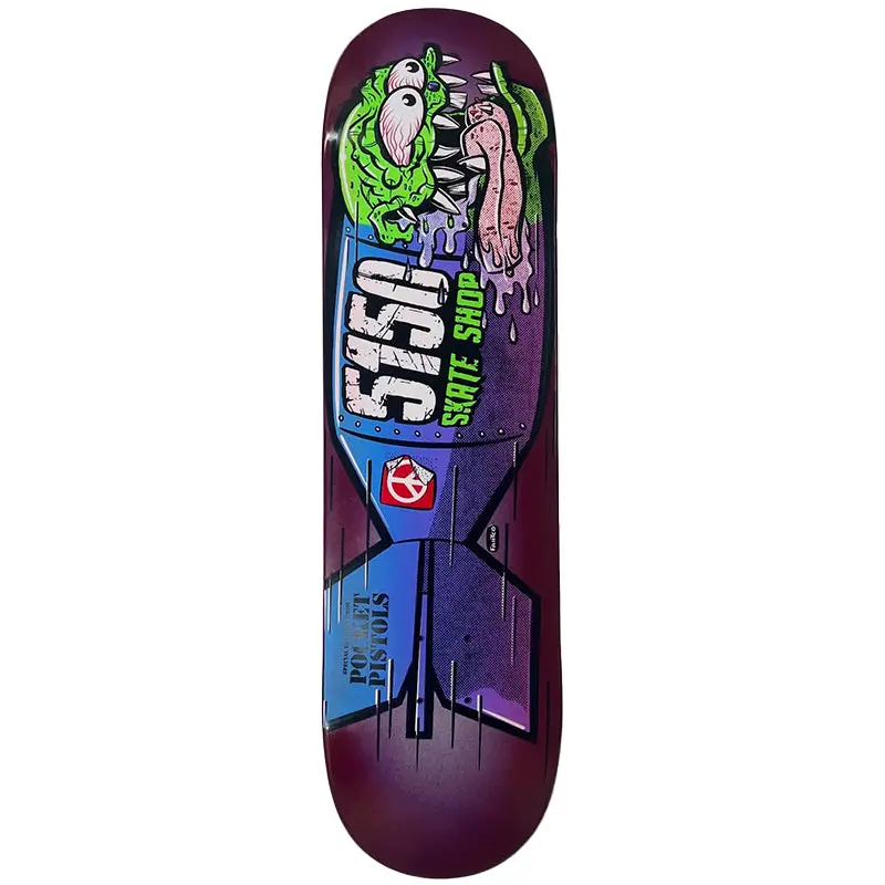 Pocket Pistols X 5150 Skate Shop Collab 8.25" Skateboard Deck #C75 1