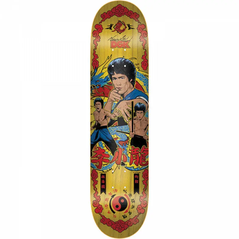 Dgk 8.1" Bruce Lee Fury Yellow Skateboard Deck 1