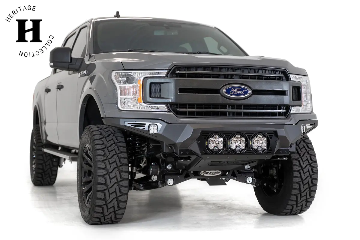 2018-2020 Ford F-150 Bomber Front Bumper | Baja Design Light Mounts | Heritage 1