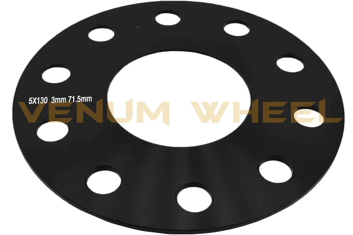 Black Porsche Suv Hub Centric Spacers 5X130mm + Factory Lug Bolts 1