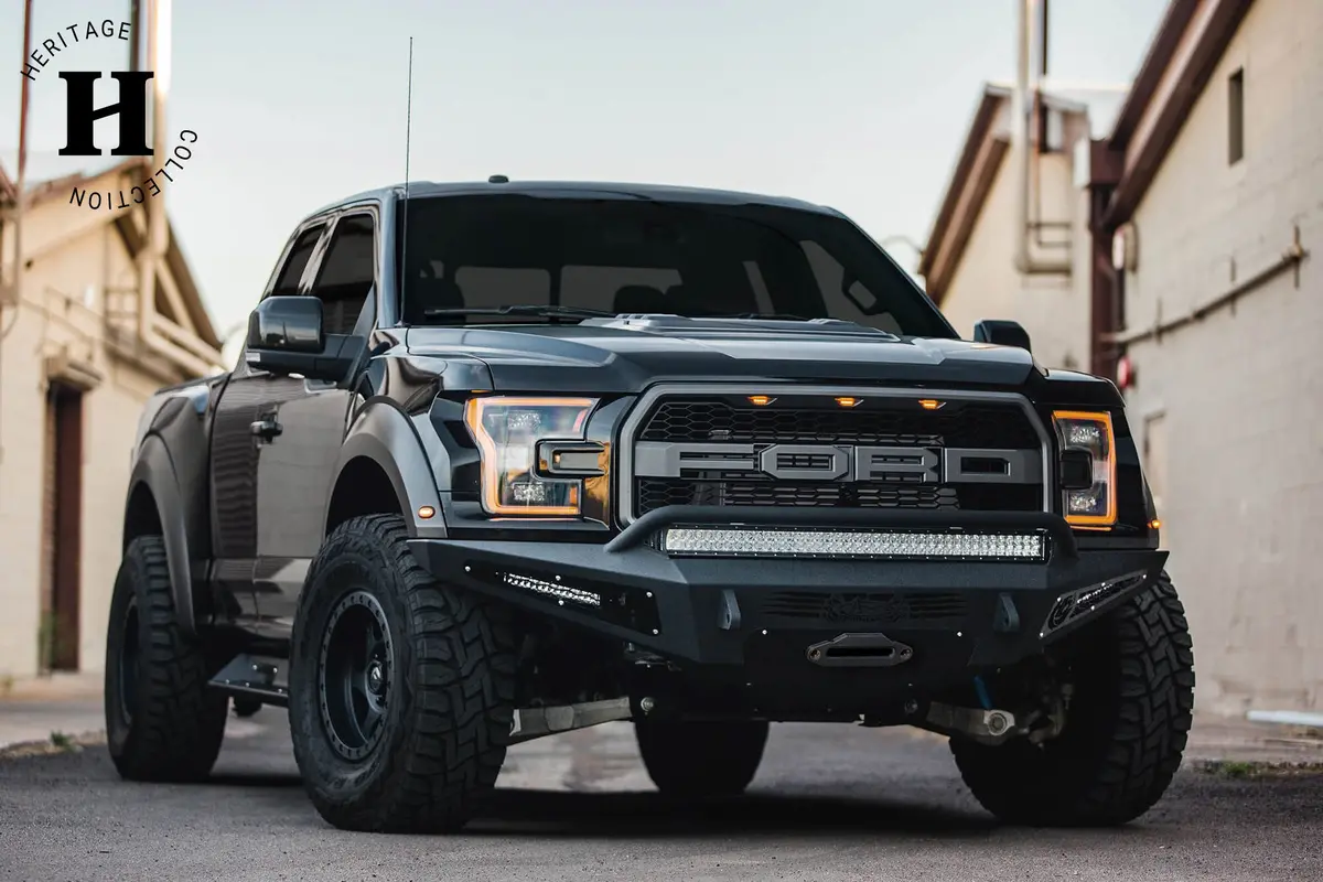 2017-2020 Ford F-150 Raptor Honeybadger Front Bumper With Winch Mount | Heritage 1