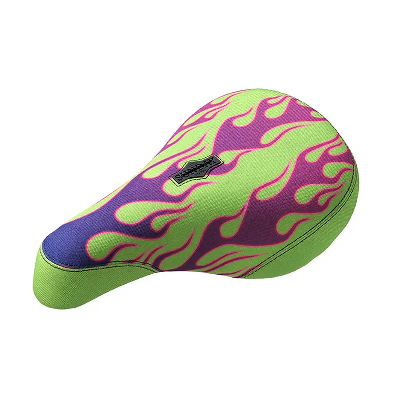 Sunday Flames (Purple/Green) Pivotal Bicycle Seat 1