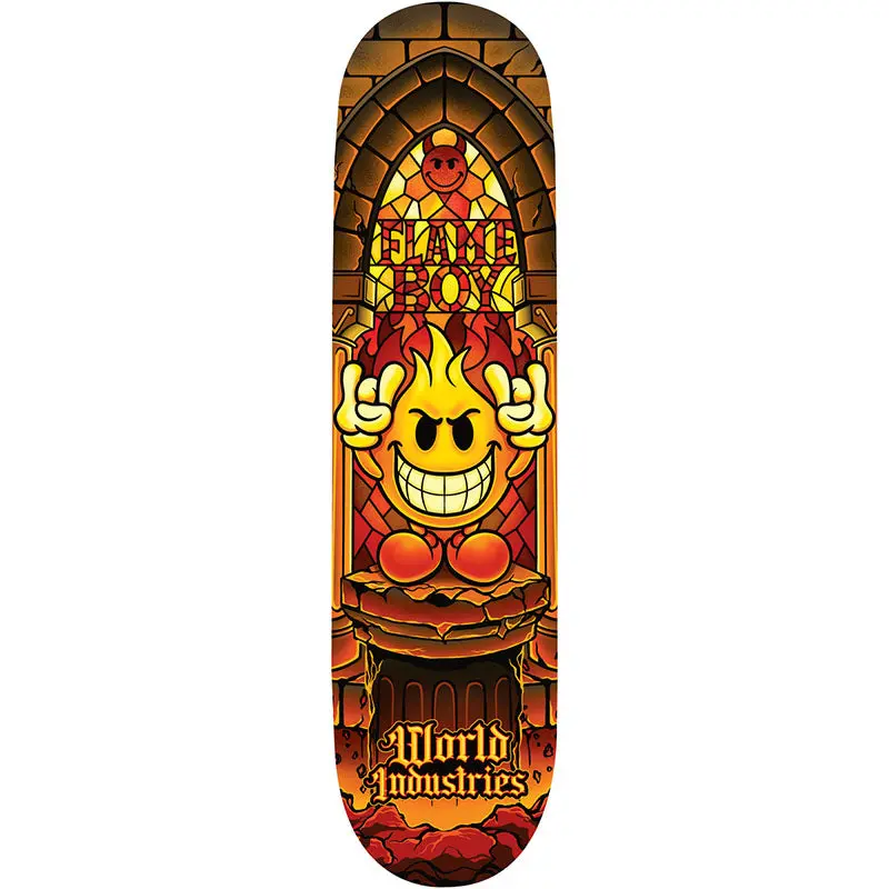 World Industries Flame Boy Stained Glass Skateboard Deck 1