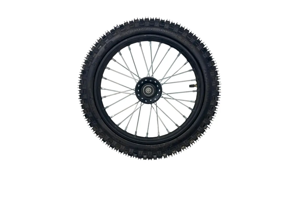 1600W Pro Electric Dirt Bike 48V | Front Tire On Rim (60/100-14) 1