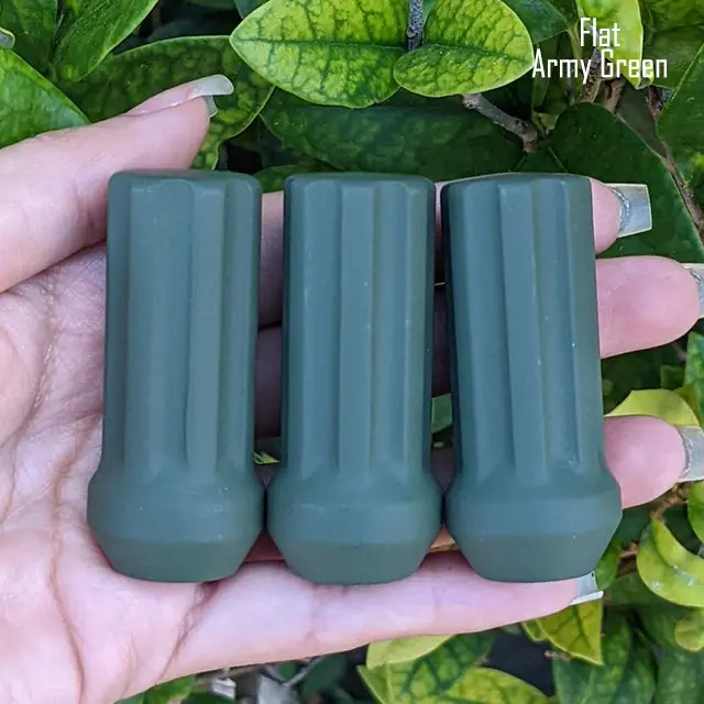 32 Pc 14X1.5 7-Spline Lug Nuts 2" Tall - Powder Coated + 2 Key Sockets 14