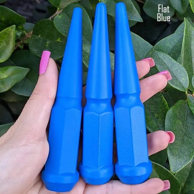 24 Pc 12X1.5 Spike Lug Nuts 4.5" Tall - Powder Coated - Various Colors 17