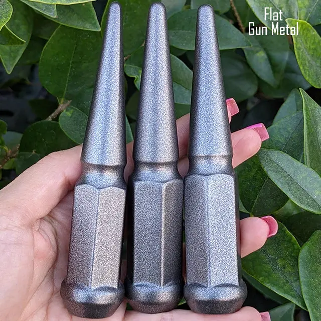 24 Pc 12X1.5 Spike Lug Nuts 4.5" Tall - Powder Coated - Various Colors 18