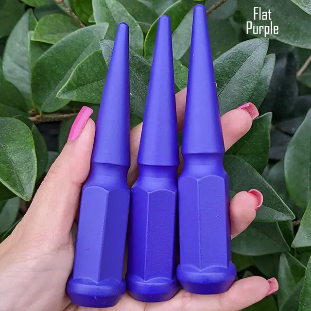 24 Pc 12X1.5 Spike Lug Nuts 4.5" Tall - Powder Coated - Various Colors 23