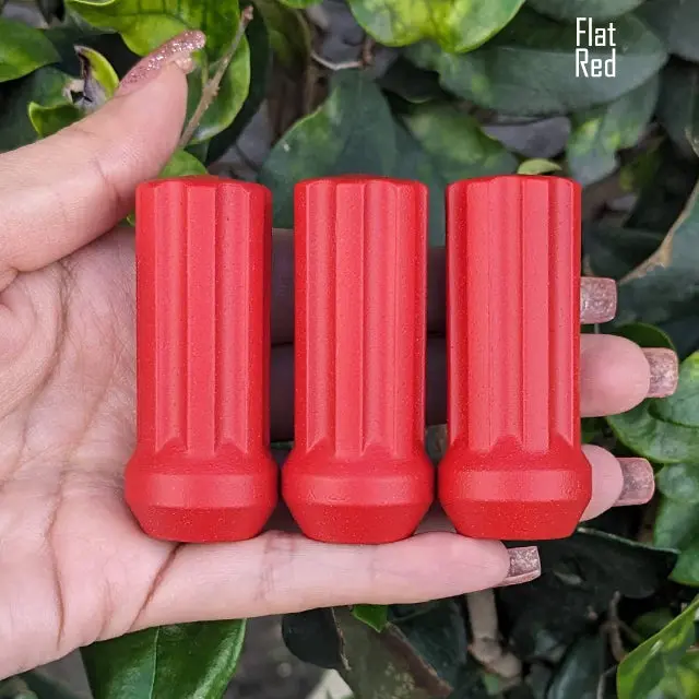 32 Pc 14X1.5 7-Spline Lug Nuts 2" Tall - Powder Coated + 2 Key Sockets 23