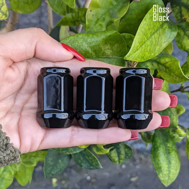 M12x1.25 Acorn Wheel Lug Nuts 1.36" Powder Coated For Aftermarket Wheels 4