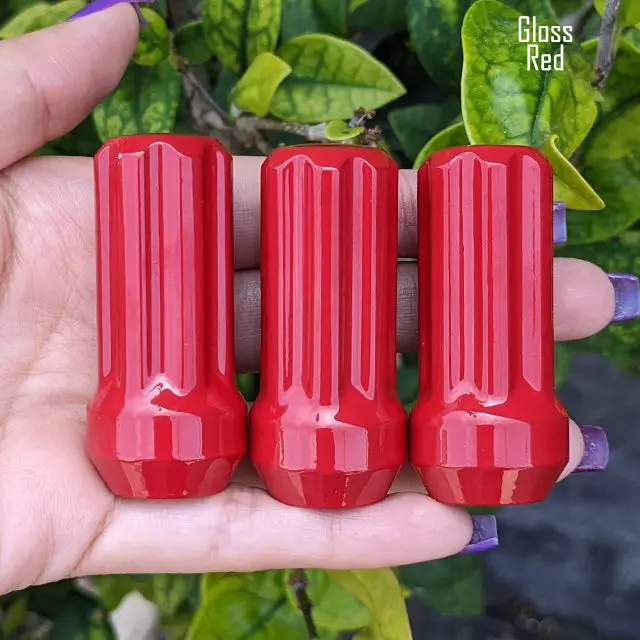 Set of 32 premium 14×1.5mm 7-spline lug nuts, each 2 inches tall, featuring durable powder-coated finish and including two custom-fit key sockets for secure, hassle-free installation. - Image 14