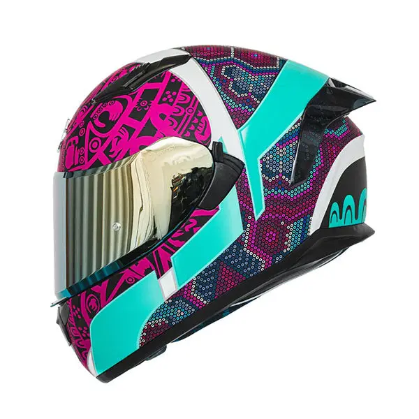 Hax Gear - Obsidian Huichol Aqua Helmet 2