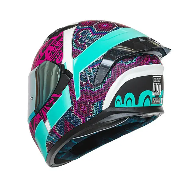 Hax Gear - Obsidian Huichol Aqua Helmet 5