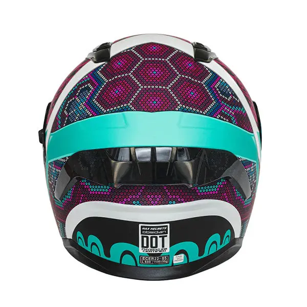 Hax Gear - Obsidian Huichol Aqua Helmet 3