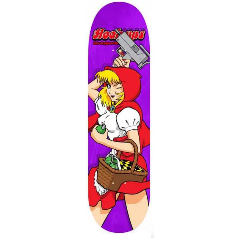 Hook-Ups 8.5" X 32.25" Red Riding Hood Skateboard Deck 1