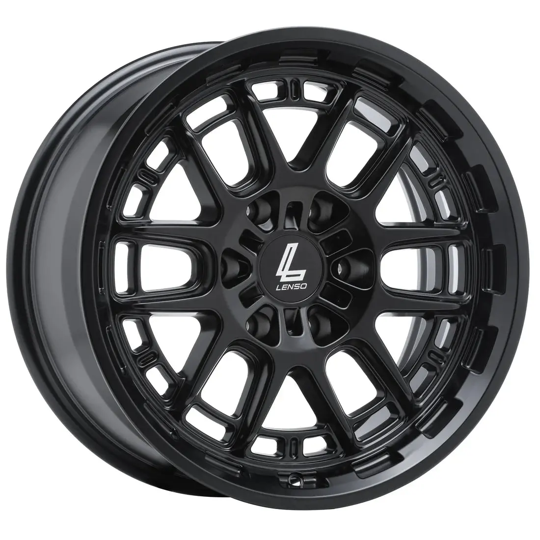 Lenso Hurricane Wheel Satin Black 1