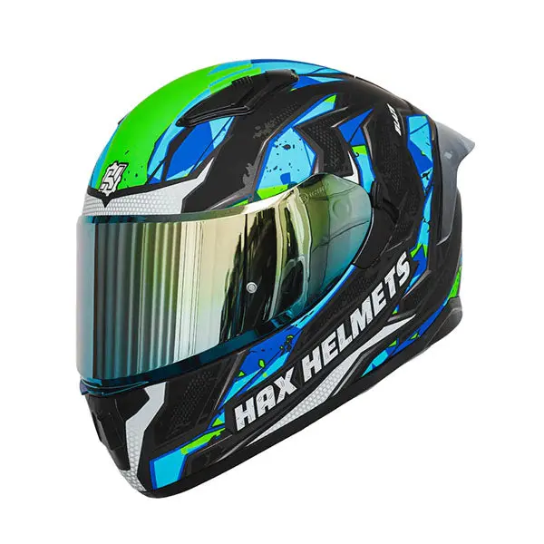 Hax Gear - Obsidian Blaze Blue Helmet 1