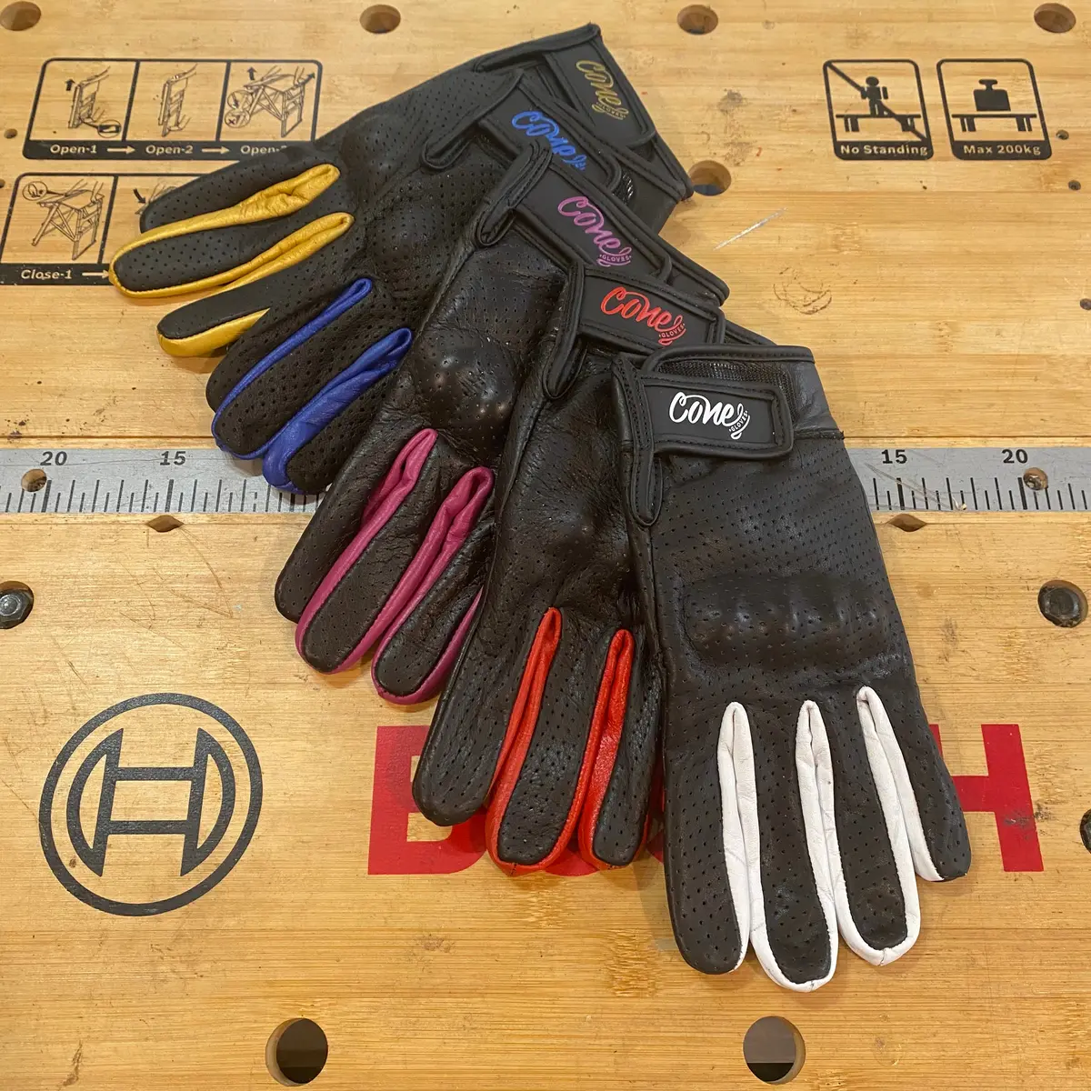 Cone Gloves - Leather Downhill Skateboard Slide Gloves 1