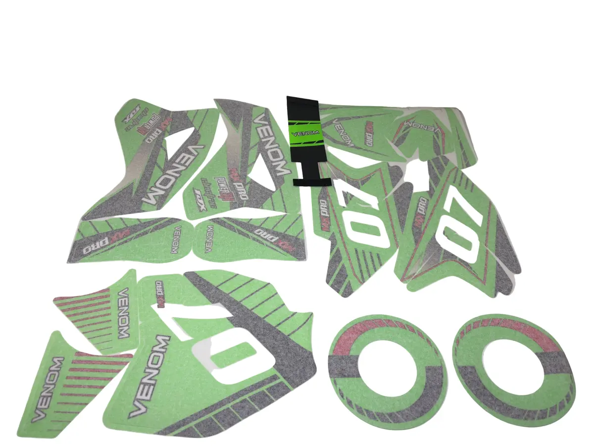 1600W Pro Electric Dirt Bike 48V | Style #2 Decal Kit (Green) (307600010) 1