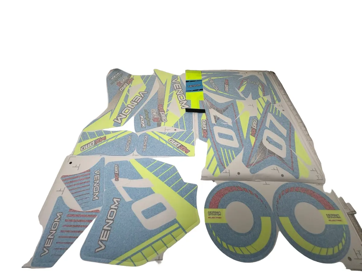1600W Pro Electric Dirt Bike 48V | Style #2 Decal Kit (Blue) (307600010) 1