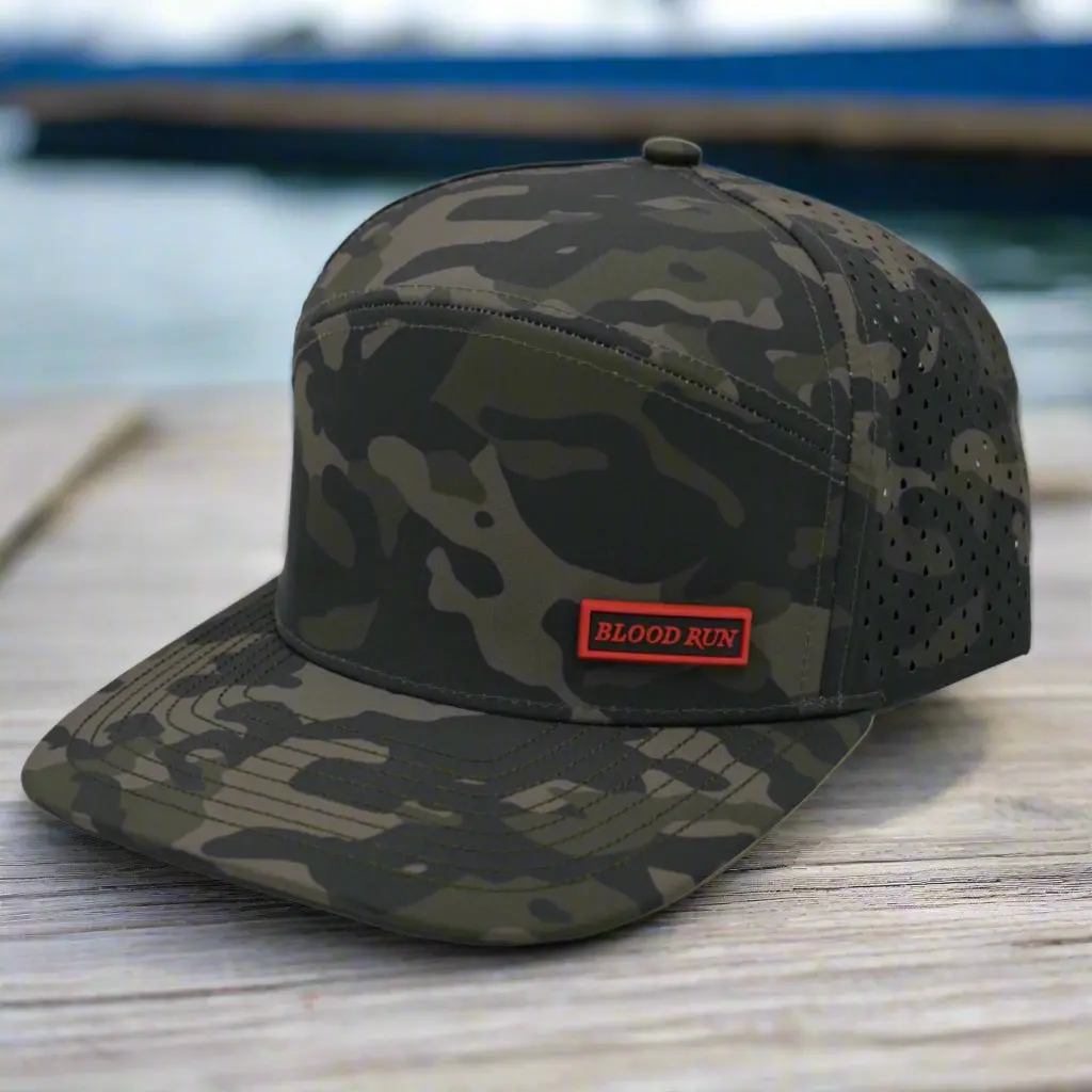 Drew Men's Olive Camo Snapback Mesh Fishing Hat 1