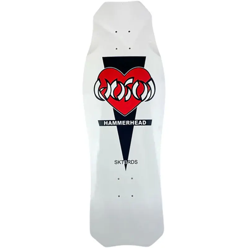 Hosoi Limited Valentines 2026 Heart Og White Hammerhead Deck– 10.5"X31" 1