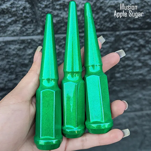 24 Pc 12X1.5 Spike Lug Nuts 4.5" Tall - Powder Coated - Various Colors 46
