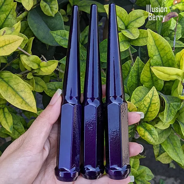 20 Pc 9/16-18 Spike Lug Nuts 6" Tall - Powder Coated - Various Colors 47