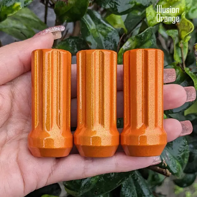 Set of 32 premium 14×1.5mm 7-spline lug nuts, each 2 inches tall, featuring durable powder-coated finish and including two custom-fit key sockets for secure, hassle-free installation. - Image 21