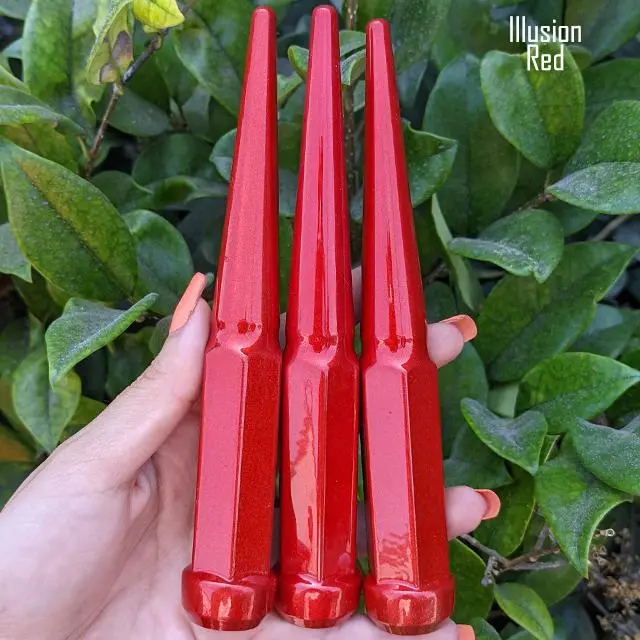 20 Pc 9/16-18 Spike Lug Nuts 6" Tall - Powder Coated - Various Colors 66