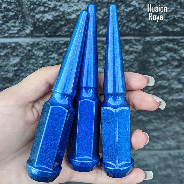 24 Pc 12X1.5 Spike Lug Nuts 4.5" Tall - Powder Coated - Various Colors 68