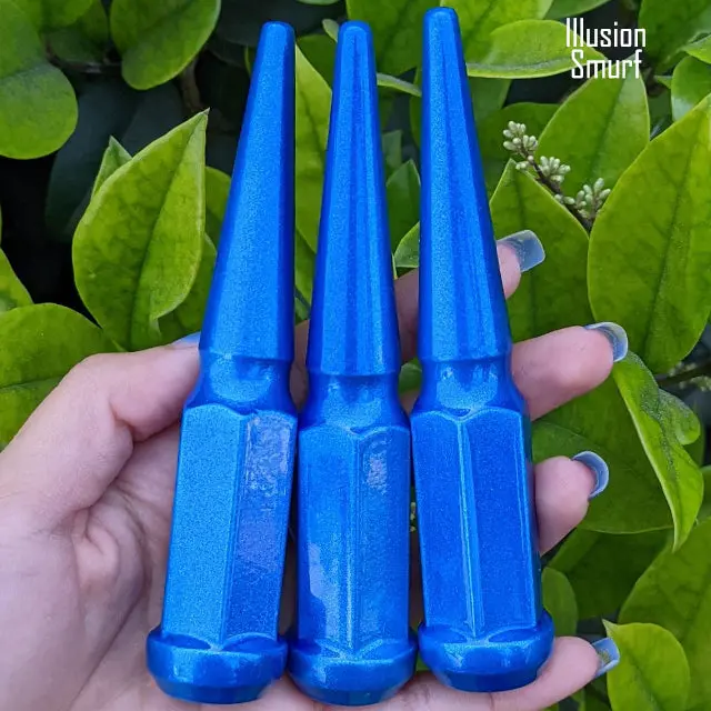 24 Pc 12X1.5 Spike Lug Nuts 4.5" Tall - Powder Coated - Various Colors 69