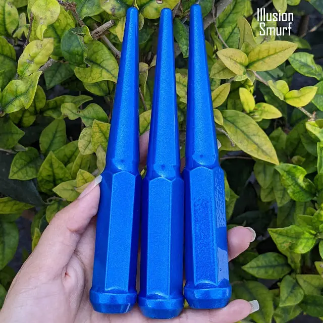 20 Pc 9/16-18 Spike Lug Nuts 6" Tall - Powder Coated - Various Colors 69