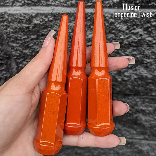 24 Pc 12X1.5 Spike Lug Nuts 4.5" Tall - Powder Coated - Various Colors 72