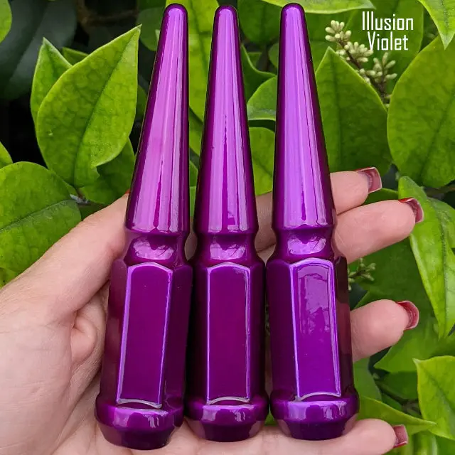 24 Pc 12X1.5 Spike Lug Nuts 4.5" Tall - Powder Coated - Various Colors 74