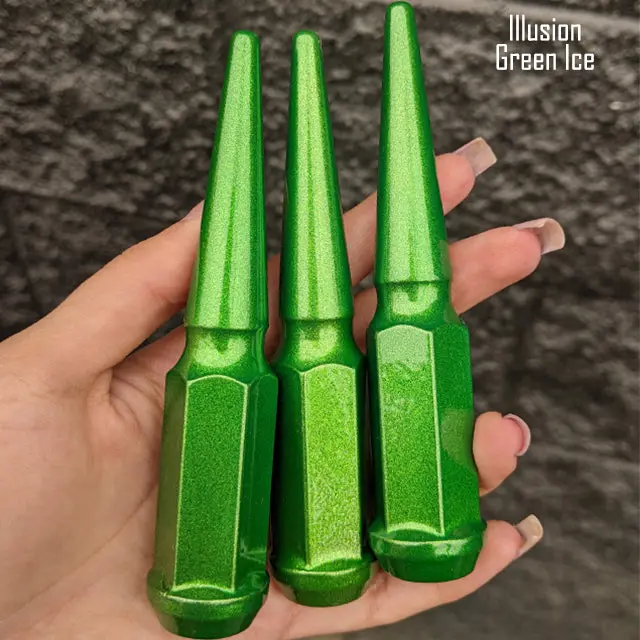 24 Pc 12X1.5 Spike Lug Nuts 4.5" Tall - Powder Coated - Various Colors 56