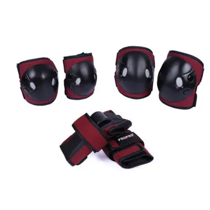 Propro - Pads & Wrist Guard Junior Set (Red) 1