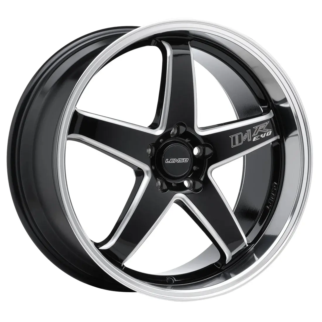 Lenso D1r-Evo Wheel Gloss Black Milled Mirror Lip 1