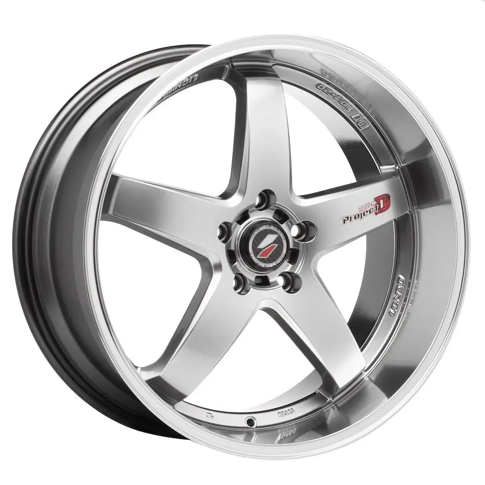 Lenso D-1R Wheel Hyper Silver Mirror Lip 1