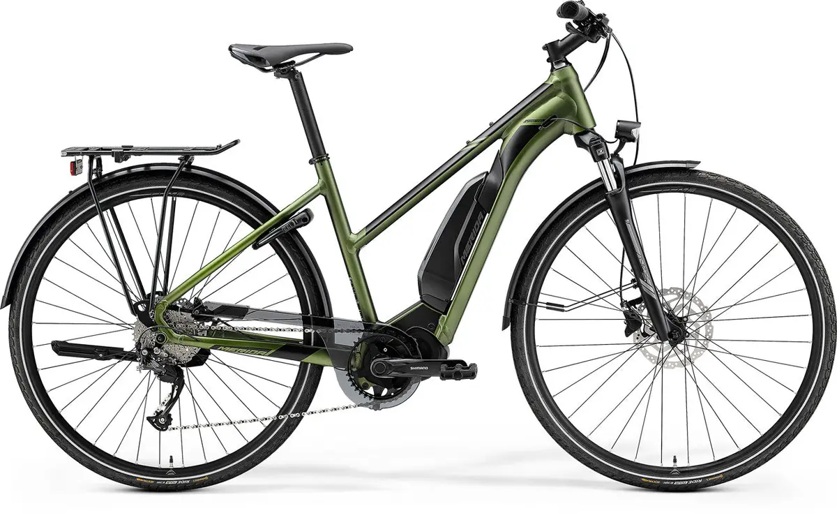 Merida 22 Espresso 300Se Eq 504Wh Wxs Electric Bike – Silk Fog Green (Black) 1