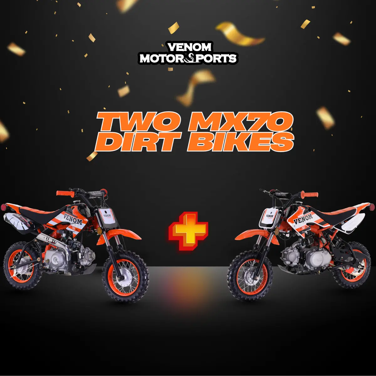 2-Unit Bundle | Venom Mx70 Dirt Bike 70Cc | Semi-Automatic | Christmas Deal 1