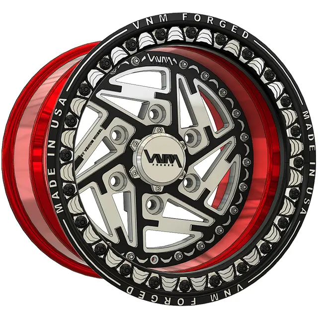 V-6 Beadlock Vnm Forged Aluminum Utv Wheels For Can Am Maverick R 6 Lug 1