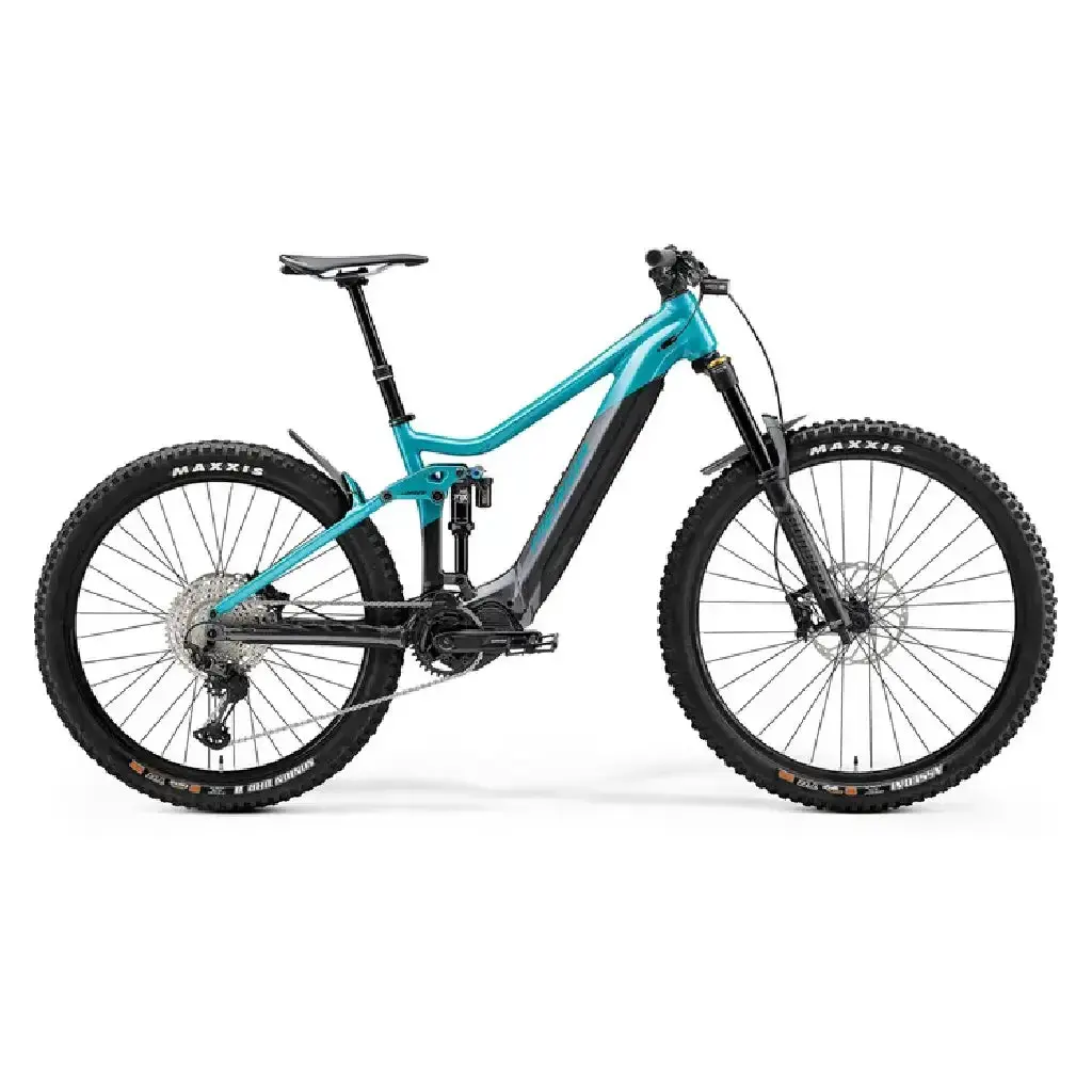 Merida Electric Bike Eone-Sixty 700 Electric Mountain Bike Metallic E-Mtb Teal Dark Silver 1