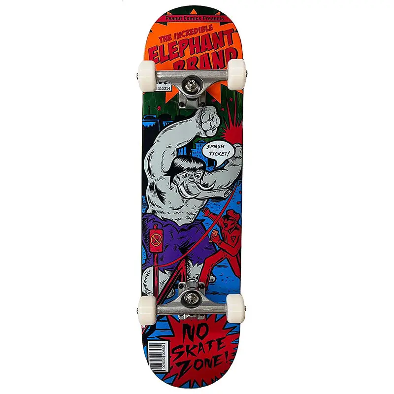 Dylans Special Elephant 8" X 32" Brand Smash Ticket Orange Complete Skateboard 1