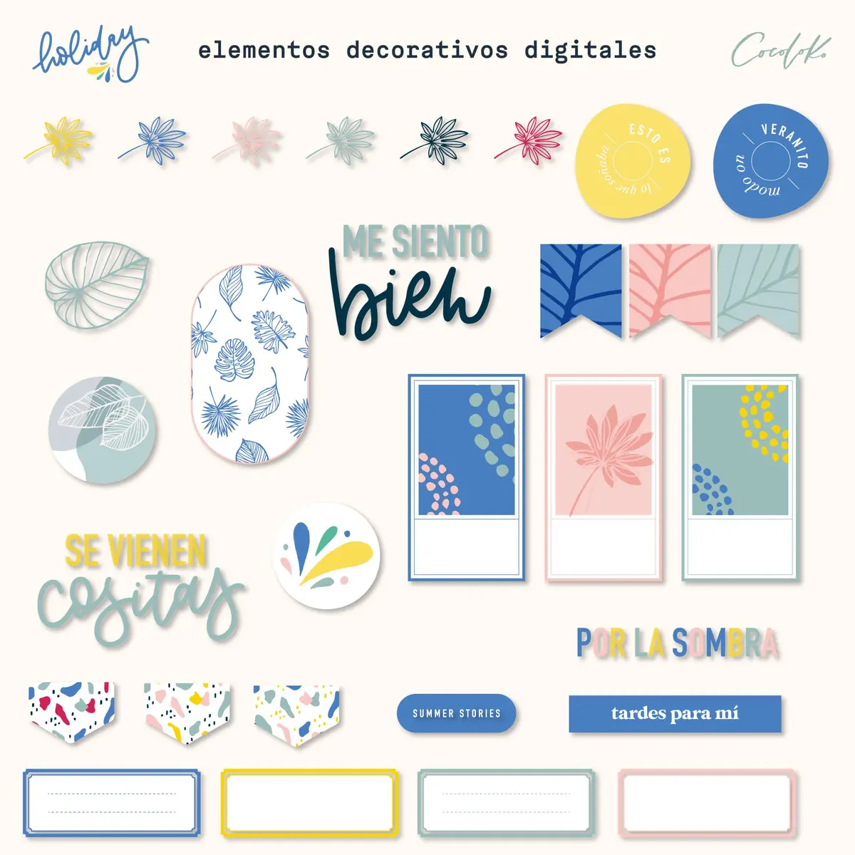 Pack De Elementos Digitales Holiday 1