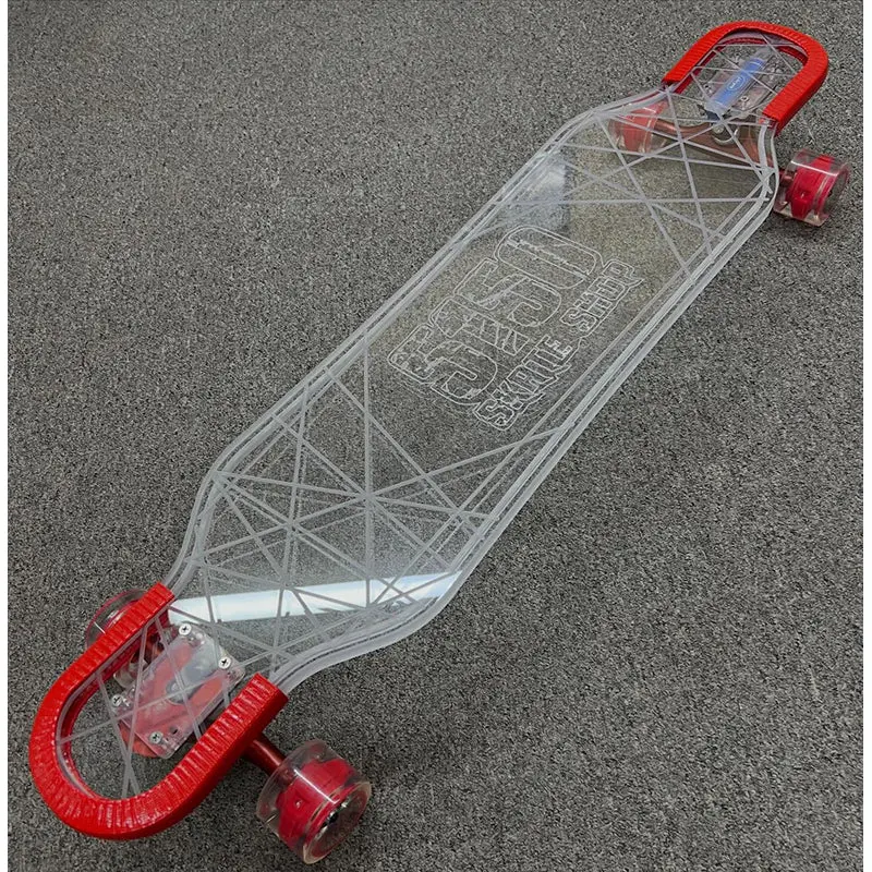 Ghost Boards X 5150 Skate Shop 39" Led Custom Complete Longboard Topograph Metallic Red Trucks/Led Red Wheels #B1 1
