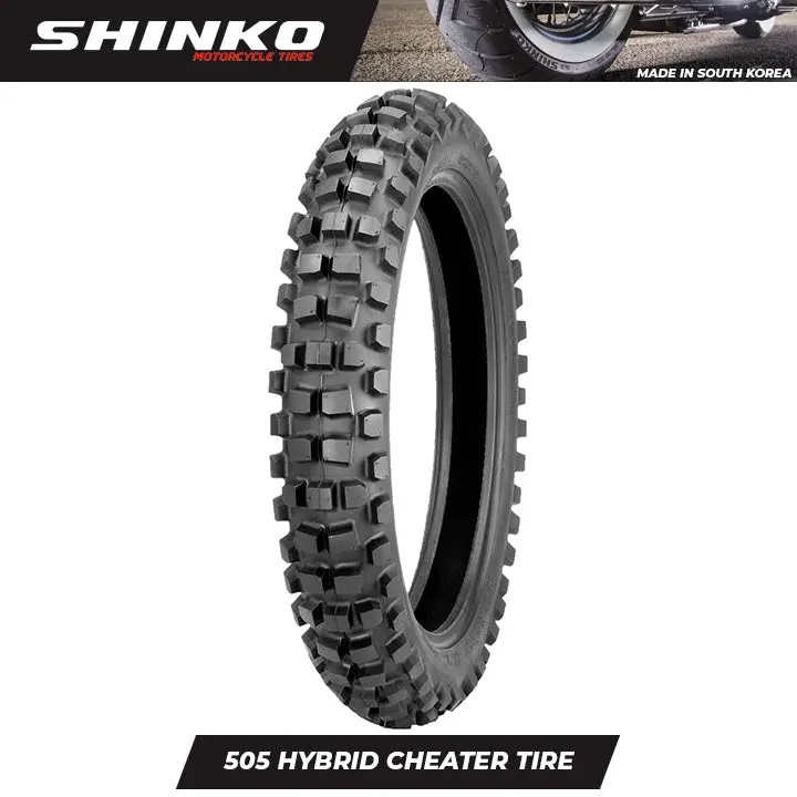 Shinko Motorcycle Tires Hybrid Cheater Off Road R505 120/90-19 Rear Tt 1