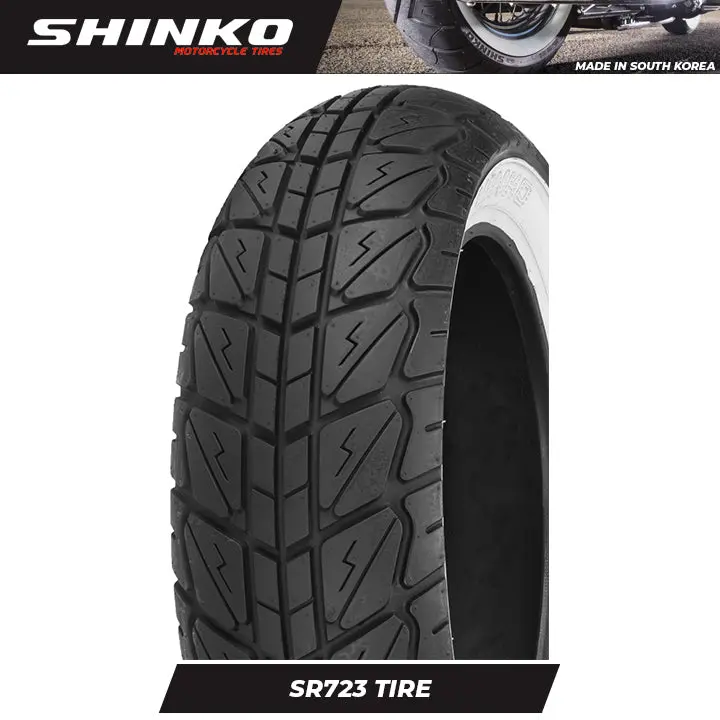 Shinko Motorcycle Tires Scooter Sr723 110/70-11 White Wall Front Tl 1