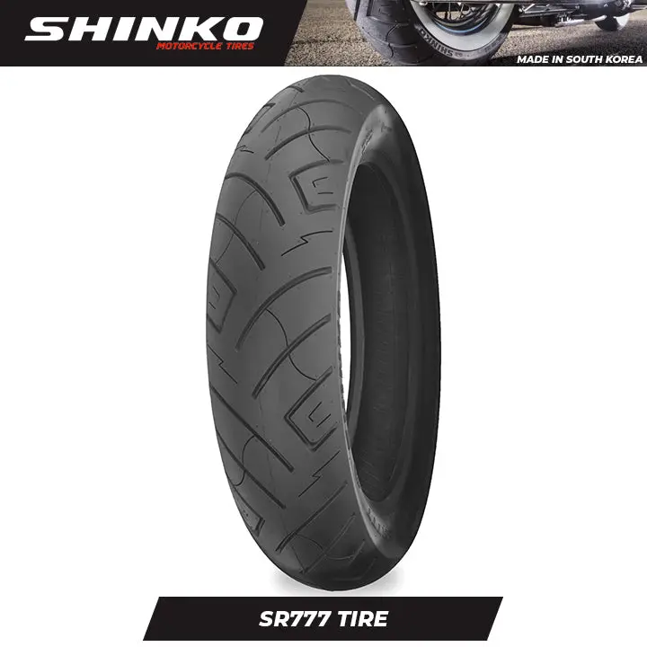 Shinko Motorcycle Tires Sr777 All Black 150/90B15 Rear Tl 2